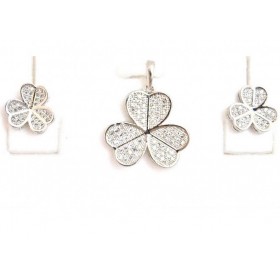 Hearts of Flowers Pendant Set